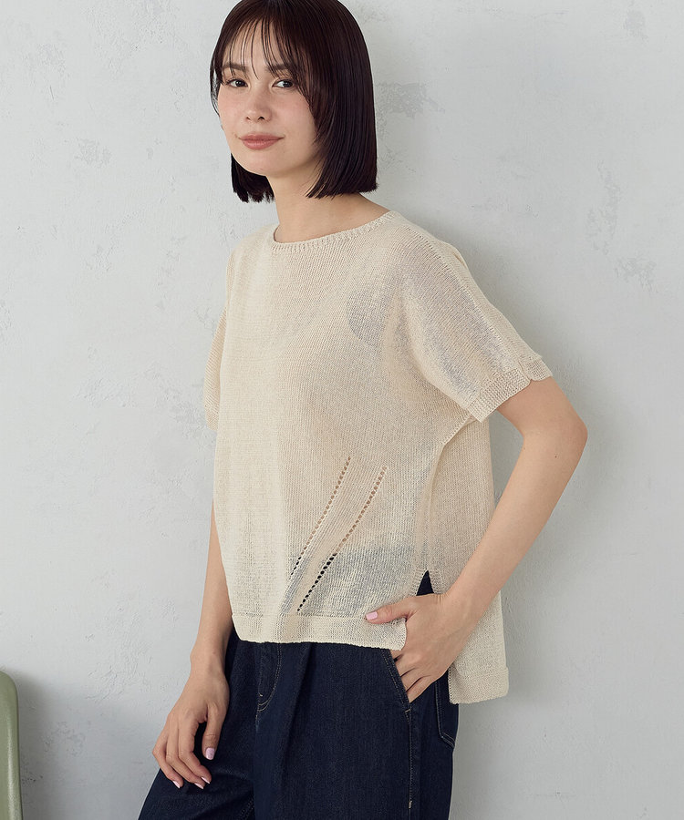 日本製ホールガーメント 和紙ニット