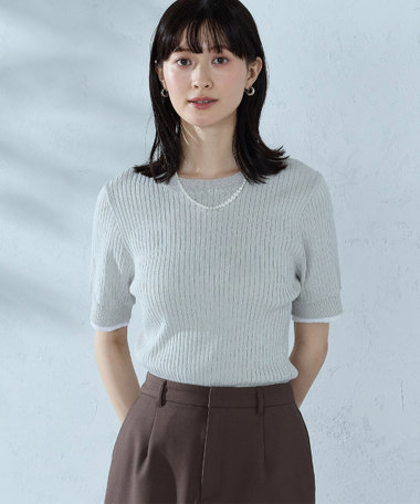 レイヤードデザイン リブニット