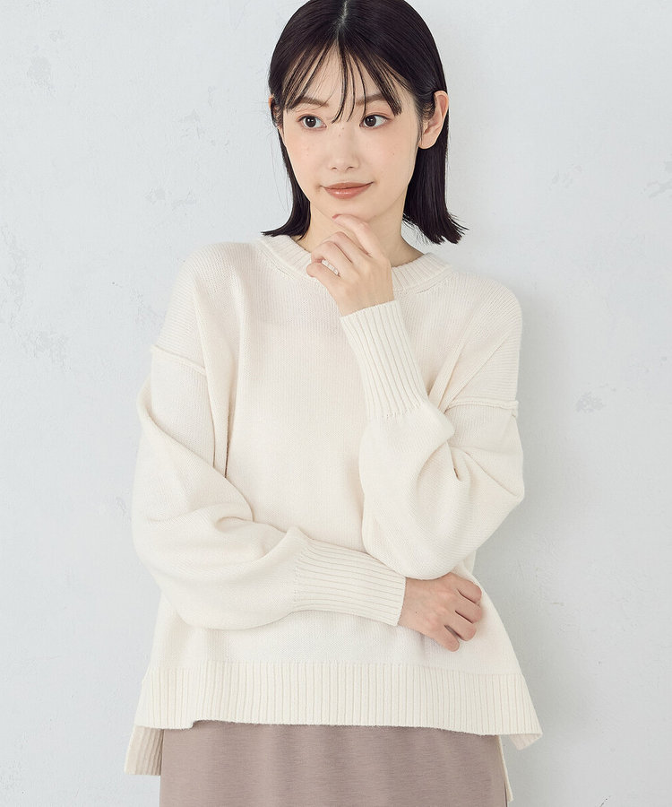 コムギ！ ウォッシャブル 】日本の色クルーネックニット（12-77KI01-204