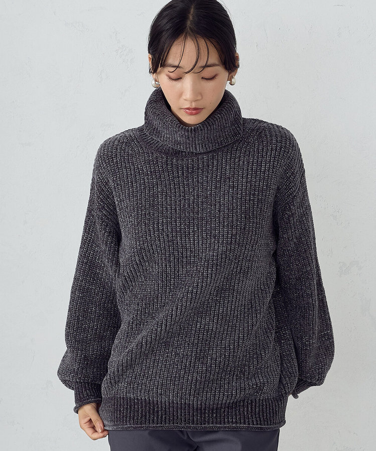 ラメモール オフタートルネックニット（12-77KI12-204）｜コムサイズム