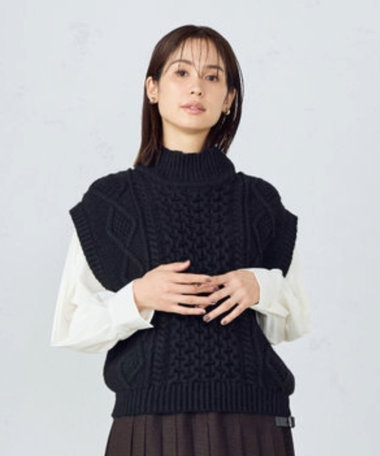 ケーブル ローゲージ オーバーサイズベスト