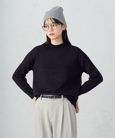 【ウォッシャブル】日本の色　ハイネックニット