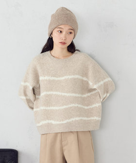 ウォッシャブル】アート柄ニット（12-77KM11-205）｜コムサイズム