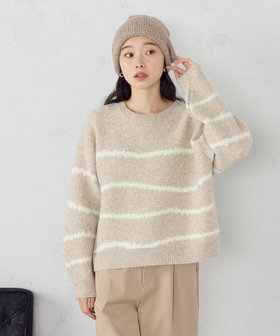 ウォッシャブル】アート柄ニット（12-77KM11-205）｜コムサイズム