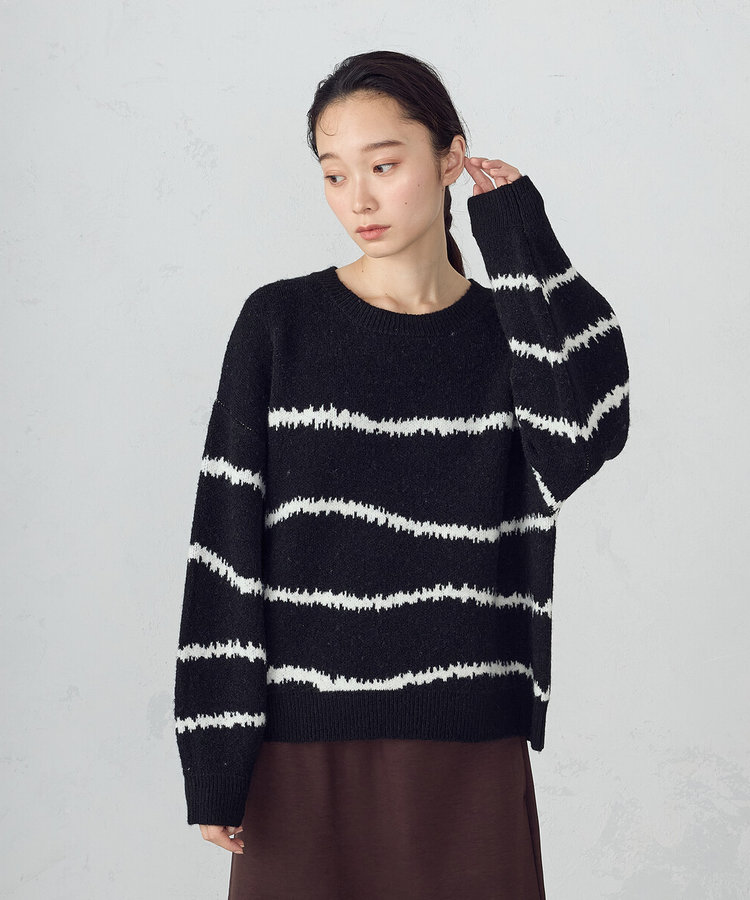 ウォッシャブル】アート柄ニット（12-77KM11-205）｜コムサイズム