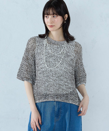 ミックスカラーメッシュニット Ｔシャツ