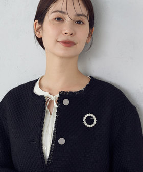 FOXEY 花形ブローチ ブラウン シルバー FOXEY 花形ブローチ ブラウン シルバー FOXEY 花形ブローチ