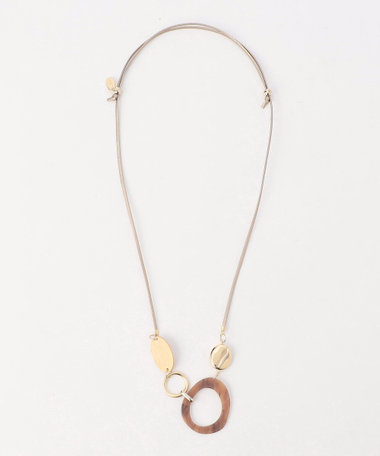 ミックスパーツ スライドネックレス