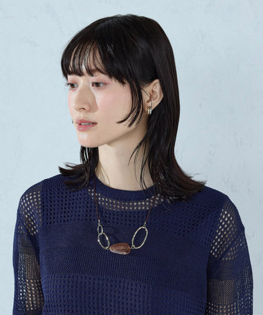 オーバルコンビ コードネックレス