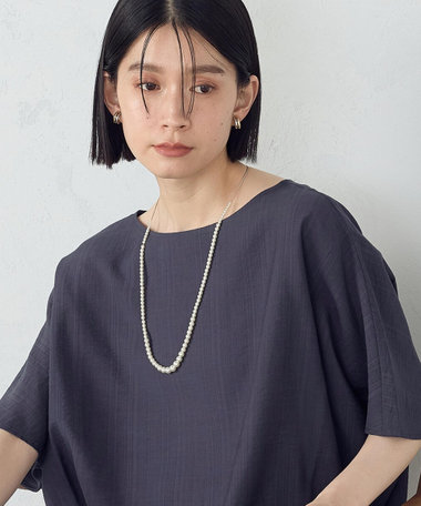 プラスチックパール スライドネックレス