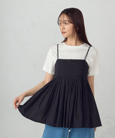 インドコットン キャミビスチェブラウス