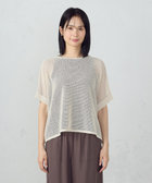 COMME CA ISM / コムサイズム 和紙混　メッシュ　ポンチョニット コムサイズム COMME CA ISM 和紙混 メッシュ ポンチョニット