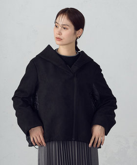 スエード調ジャージー×キルティングブルゾン（12-90MM01-205