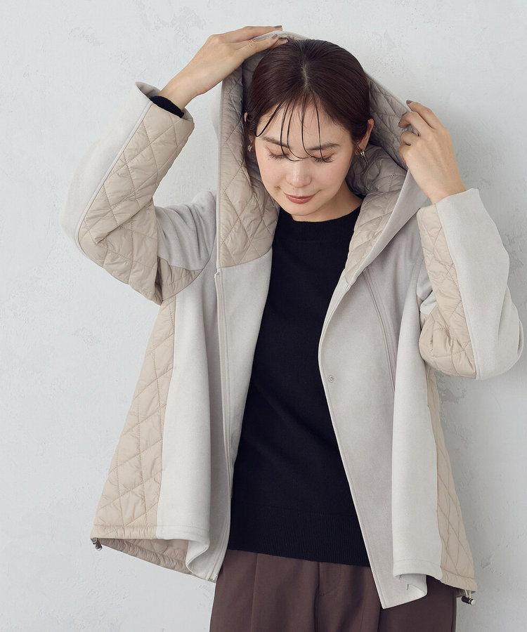 新品COMME CA ISM ジャケット 01 オフホワイト COMME CA ISM オフホワイト半袖テーラードジャケット Lサイズ