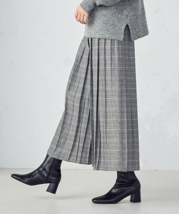 グレンチェック　シャーリングパンツ