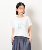 スタッズ 箔ライン付き プリントTシャツ