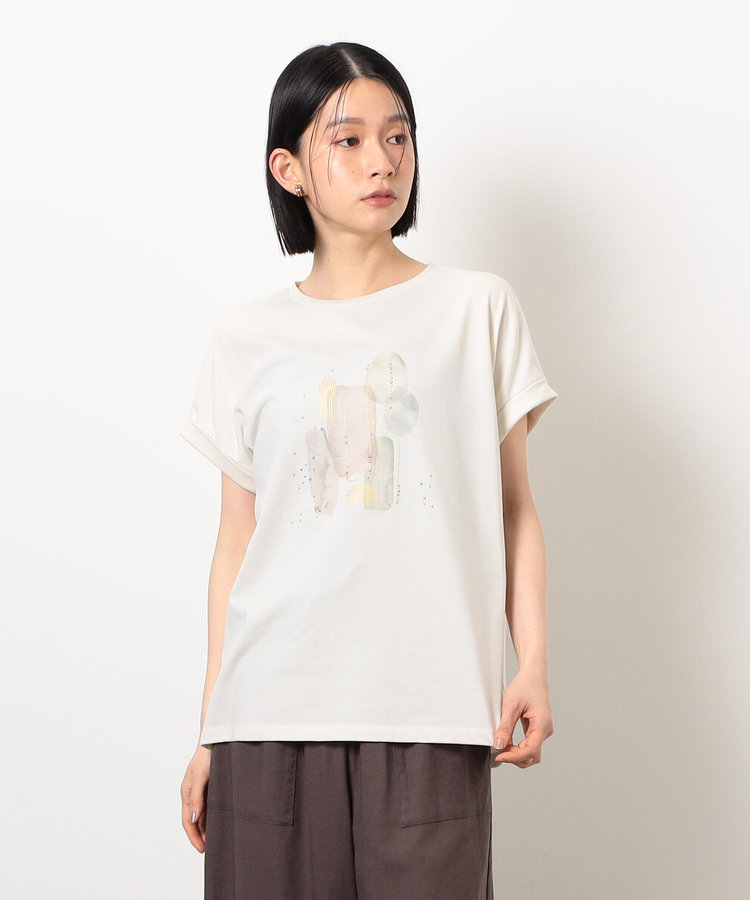 【大人気 おしゃれ】プリントボックスTシャツ 2色 Green Parks tシャツ フォトプリントボックスTシャツ レディース