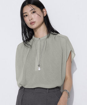 【Oggi 7月号掲載 滝沢カレンさん着用商品】【セットアップ対応】【RE:撚】トリアセクールスラブ ブラウス