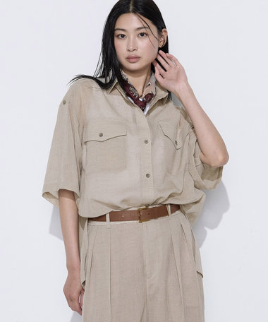 【セットアップ対応】【RE:撚】トリアセクールスラブ シャツ