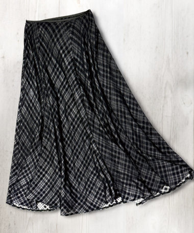 【セットアップ対応】接結チェック スカート