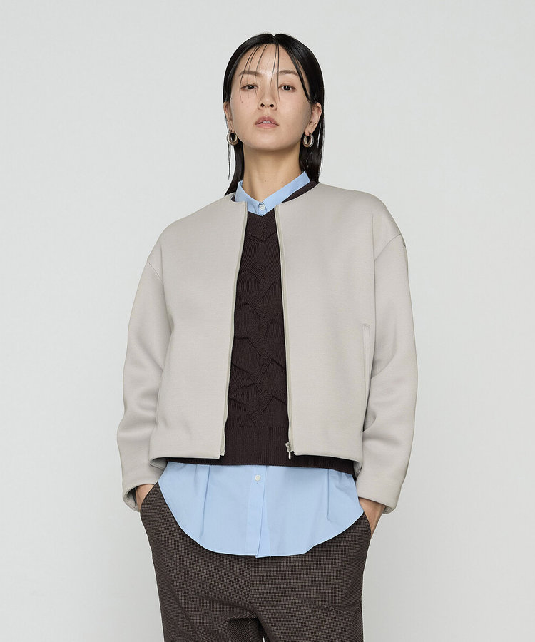 ダブルエアーダンボール ノーカラーブルゾン