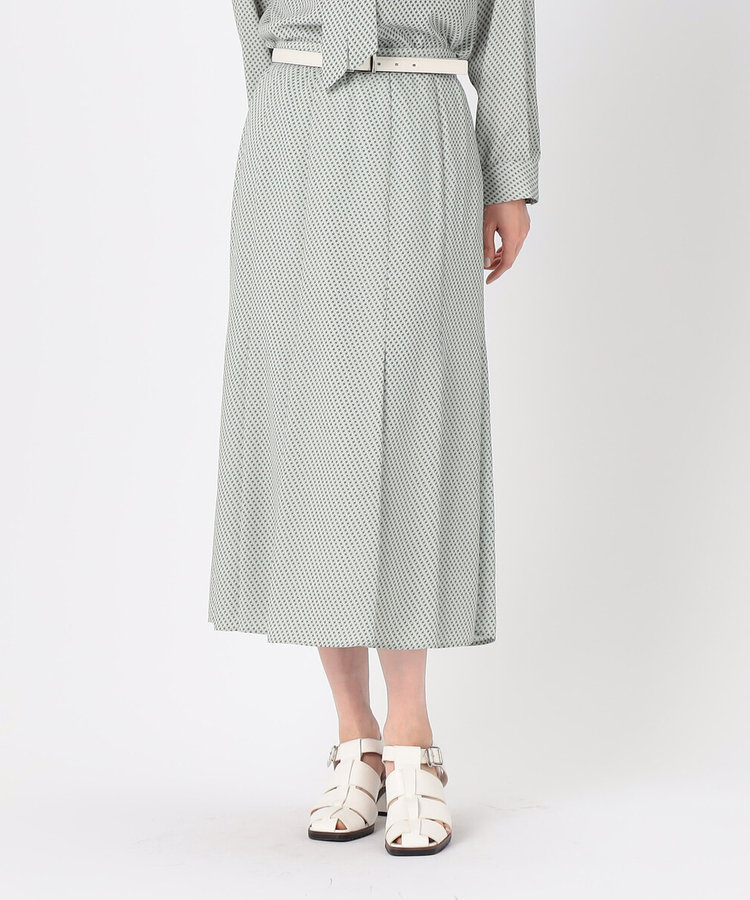 セットアップ対応】バックサテンアムンゼン幾何小紋柄 スカート（15