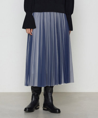 【セットアップ対応】ソフトチュール×オーガンジートリコット広幅 スカート