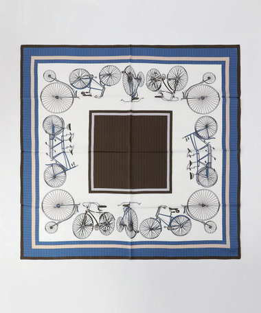 【Oggi 5月号掲載 滝沢カレンさん着用商品】自転車柄 スカーフ