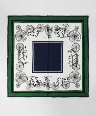 【Oggi 5月号掲載 滝沢カレンさん着用商品】自転車柄 スカーフ