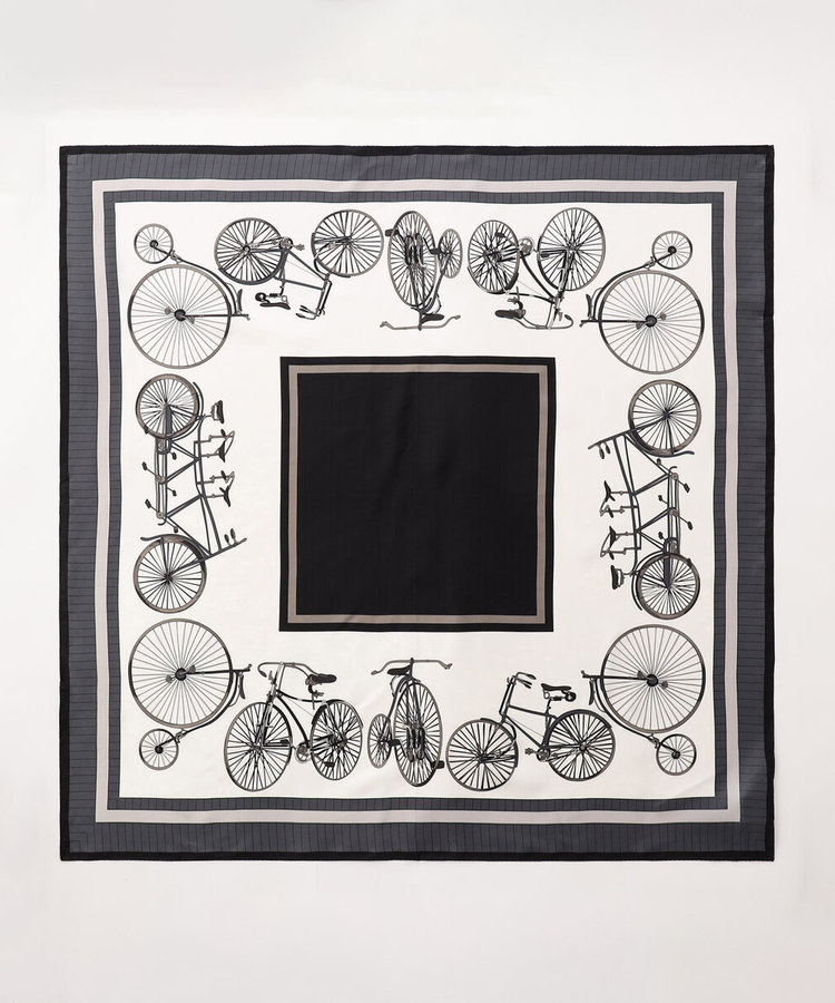 【Oggi 5月号掲載 滝沢カレンさん着用商品】自転車柄 スカーフ