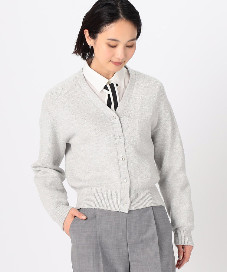 ラメブークレー カーディガン（15-51IG03-204）｜COMME CA（コムサ）｜COMME  CA（コムサ）｜WOMEN（ウィメン）｜公式通販｜ファイブフォックス オンラインストア（FIVE FOXes ONLINE STORE）