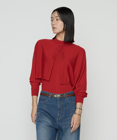 ウール梳毛 ツインニット