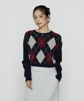 アーガイルニット プルオーバー（15-57IM14-205）｜コムサ（COMME CA