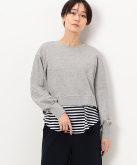 【着用回数(少)】 yori 速乾裏毛プルオーバー グレー レイヤード】ミニ裏毛 プルオーバー（15-60EC04-203）｜コムサ（COMME