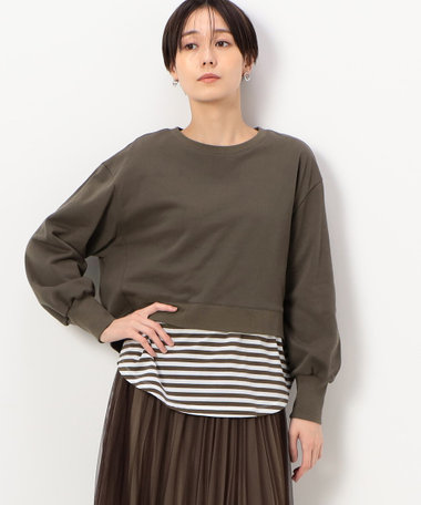 【レイヤード】ミニ裏毛 プルオーバー