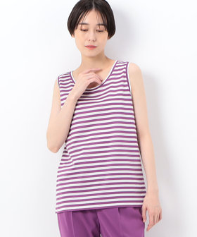【海外配送可】【送料無料】 コンパクト天竺ボーダー タンクトップ（15-60EC18-203）｜COMME ワンピース