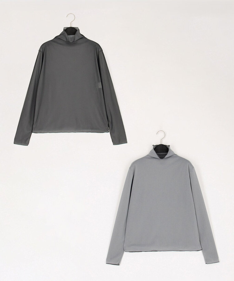 ソフトチュール×ウーリー分繊トリコット広巾 プルオーバー