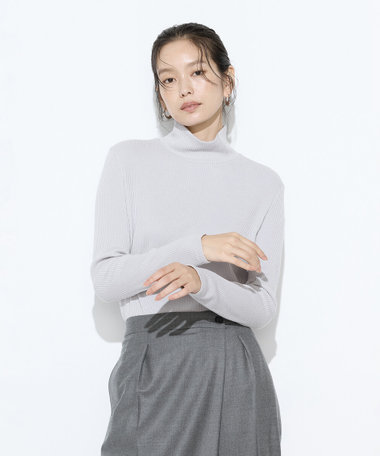 ラグウォームリブニット タートルネックプルオーバー