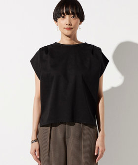 スーピマコットンポンチ肩タックデザインTシャツ（15-60EO10-206
