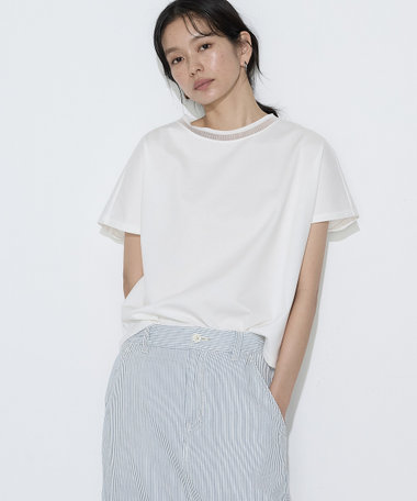 ダブルフェイス ニット付きTシャツ