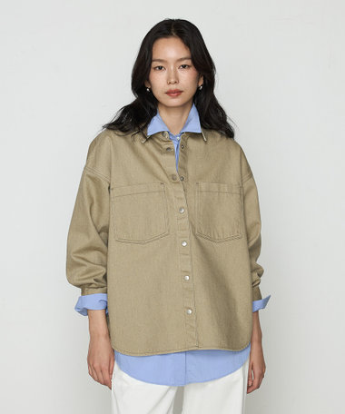 カラーデニム オーバーシャツ