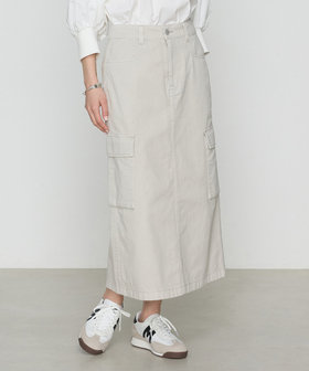 80ozコットン逆目ツイル ロングスカート