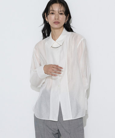 シアーキュプラシルク シャツ