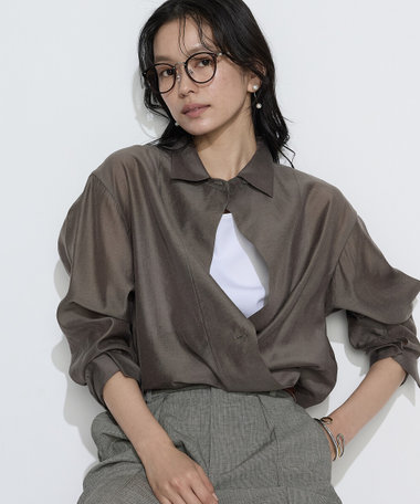 シアーキュプラシルク シャツ