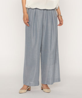 リネンライクからみ織り ワイドパンツ