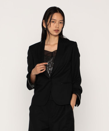 ウールギャバジン テーラードジャケット