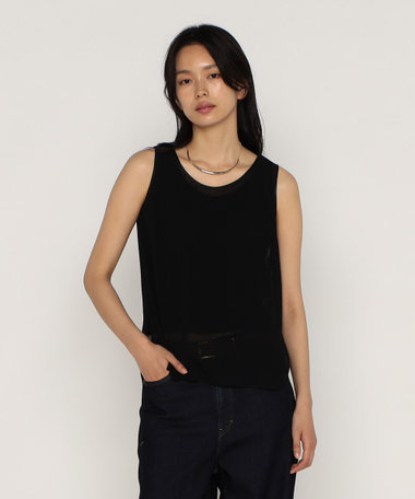 シアーシフォン楊柳 タンクトップ