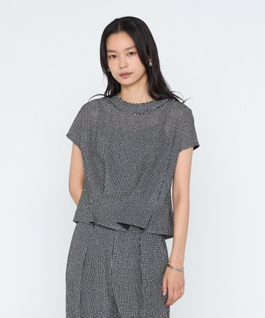 カラミツイード タックブラウ