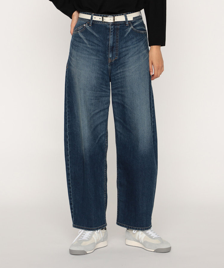 中空ストレッチデニム バレルジーンズ