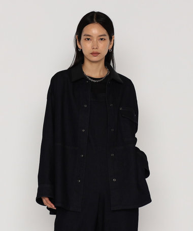 中空ストレッチデニム カバーオールジャケット